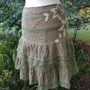 Beaubois Embellished Skirt Size Small